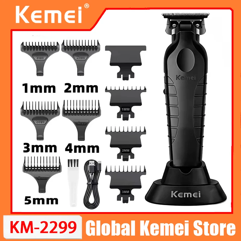 Kemei KM-2299 7500 U/min Haarschneidemaschine Professioneller Haartrimmer Elektrisch Kabellos Wiederaufladbar Herren-Haarschneidegerät Image