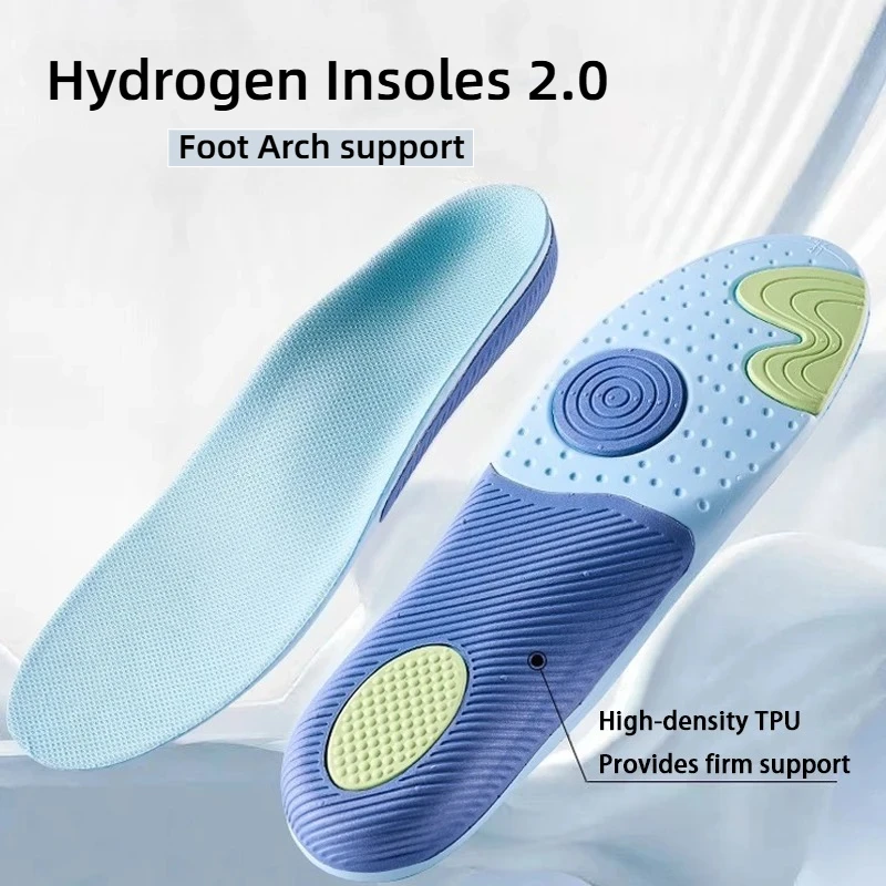 Orthopädische Einlegesohlen mit Gewölbestütze für Plattfüße, atmungsaktive, desodorierende Schuheinlagen, weiche, stoßdämpfende Schuhpolster für Männer und Frauen Image