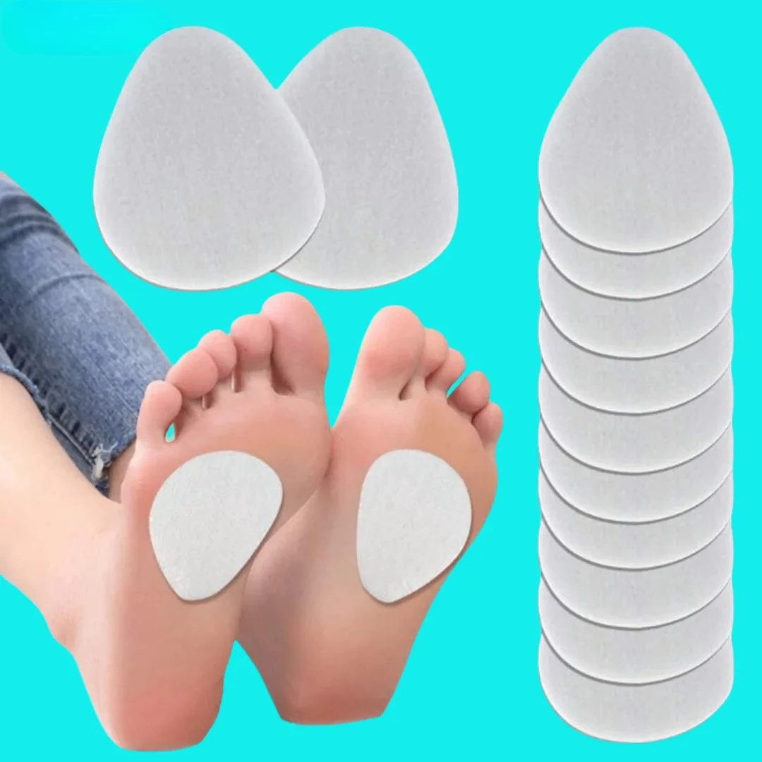 1 Paar Mittelfuß-Filzpolster, Einlegesohlen, Fußkissen zur Schmerzlinderung, Vorfußstütze, selbstklebendes Schaumstoff-Fußkissen für Männer und Frauen Image