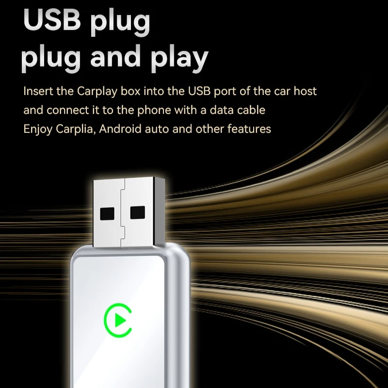 Kabelloser 2-in-1 CarPlay- und Android Auto-Adapter, geeignet für kabelgebundene Systeme, kompatibel mit iOS 10+/Android 11+ Image