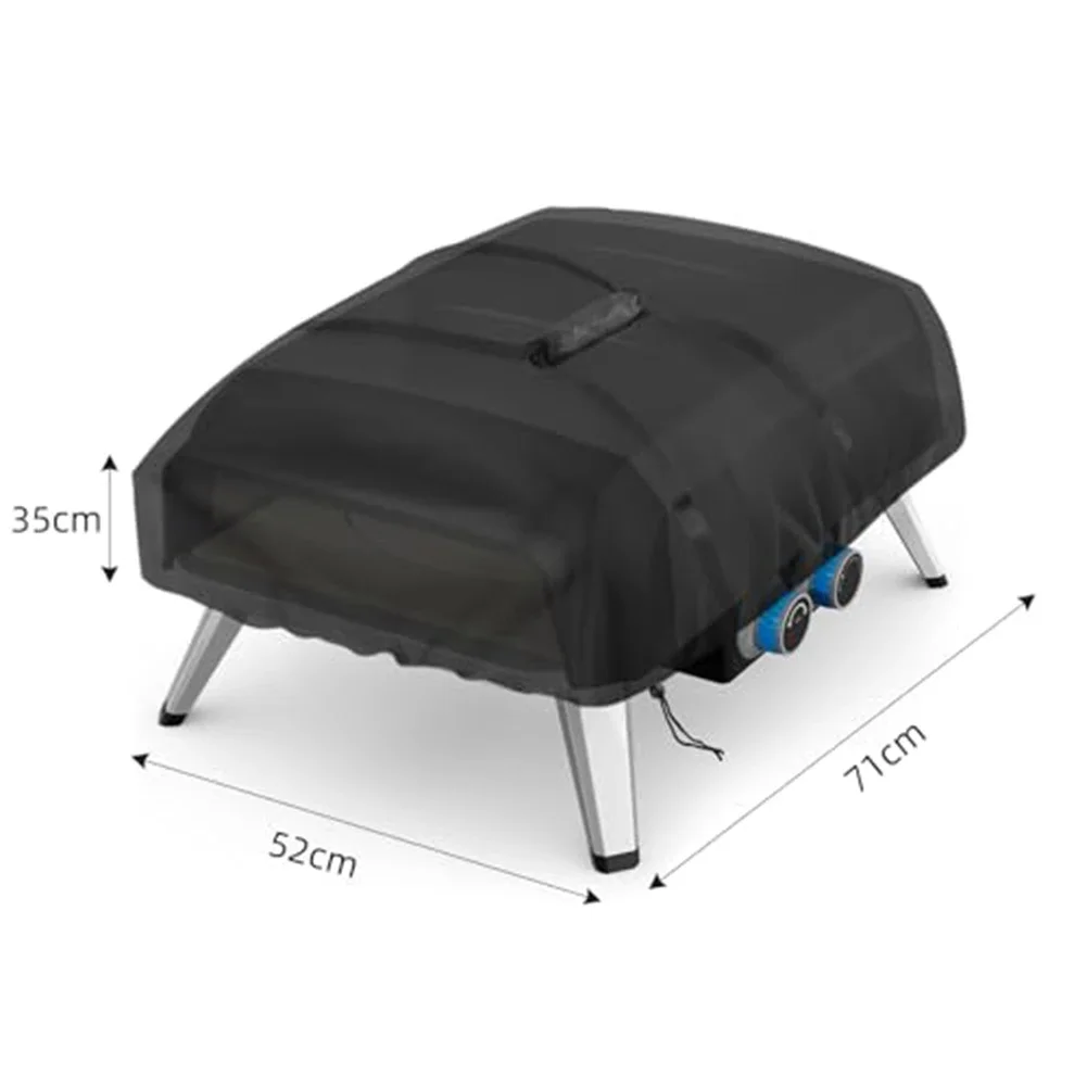 Robuste Wasserdichte Pizzaofen-Abdeckung für Tefal Gasofen 71 x 52 x 35 cm Winddicht mit Verstellbaren Riemen und Tragegriffen Image