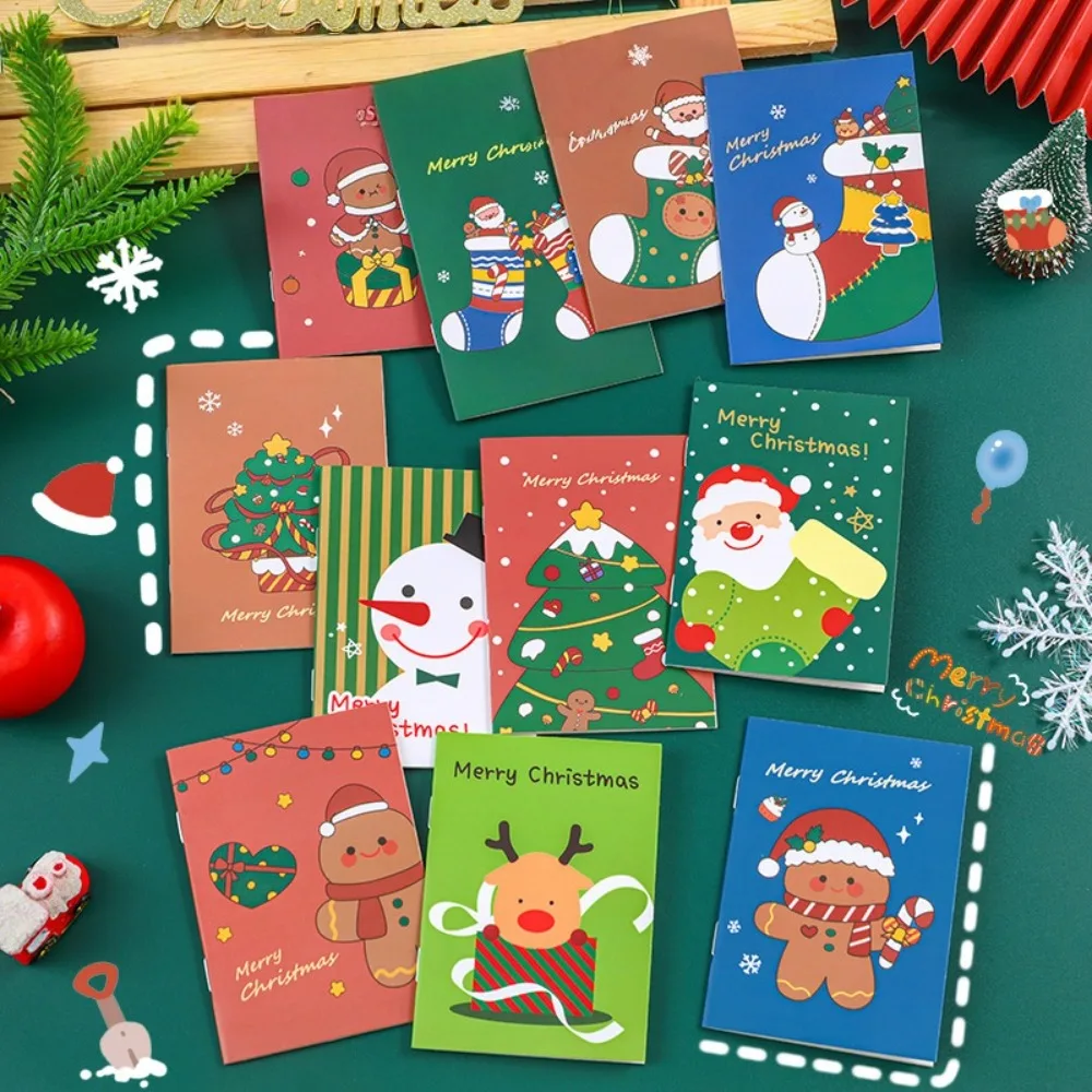 60 Stück kreative Mini-Notizbücher mit Weihnachtsmotiv, tragbares Briefpapier und perfekte Geschenke Image