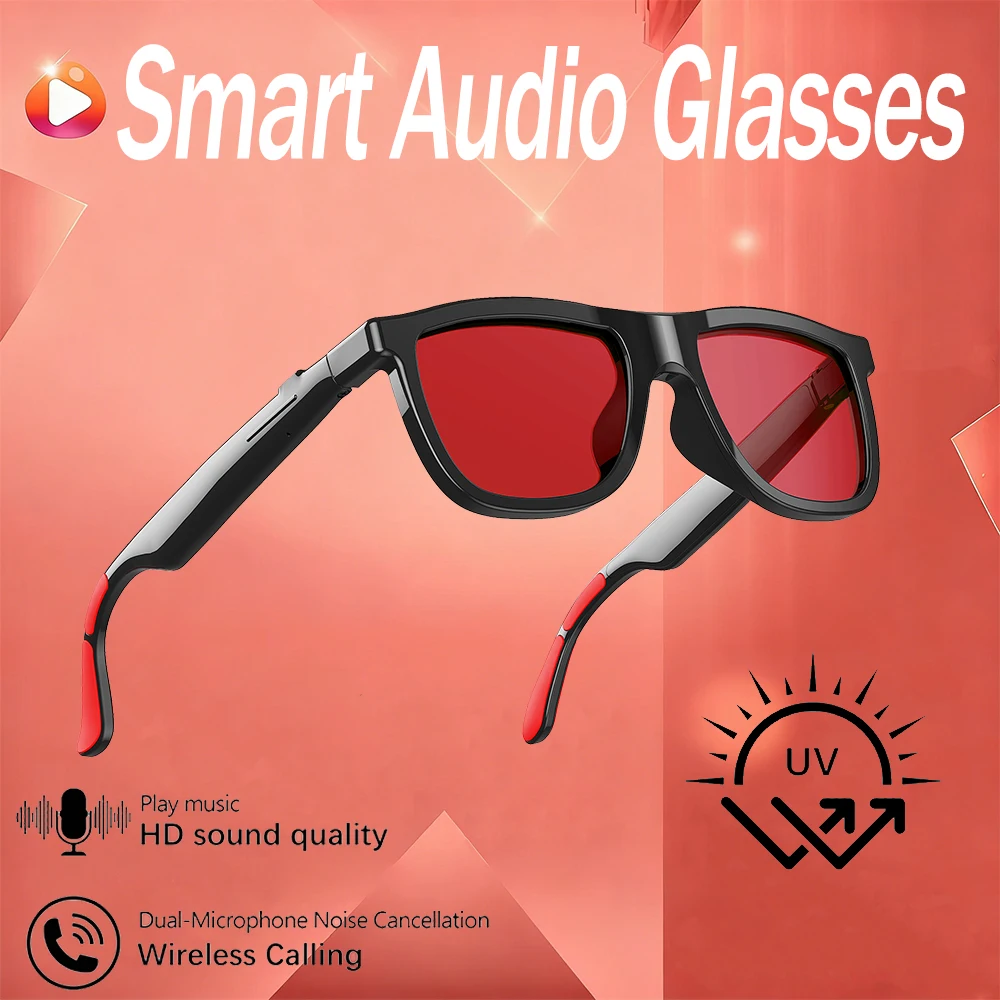 2026 Smarte Audio-Wireless-Brille E05C mit elektrochromen Gläsern, Bluetooth-Anruffunktion, Musikwiedergabe, tragbare intelligente Brille für Outdoor-Aktivitäten Image