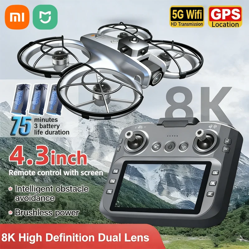 Xiaomi Z4 Drohne 8K Luftbild-HD Doppelkamera 5G WLAN GPS Intelligente Hindernisvermeidung Fotografie Bürstenloser Motor Bildschirm RC-Drohne Image