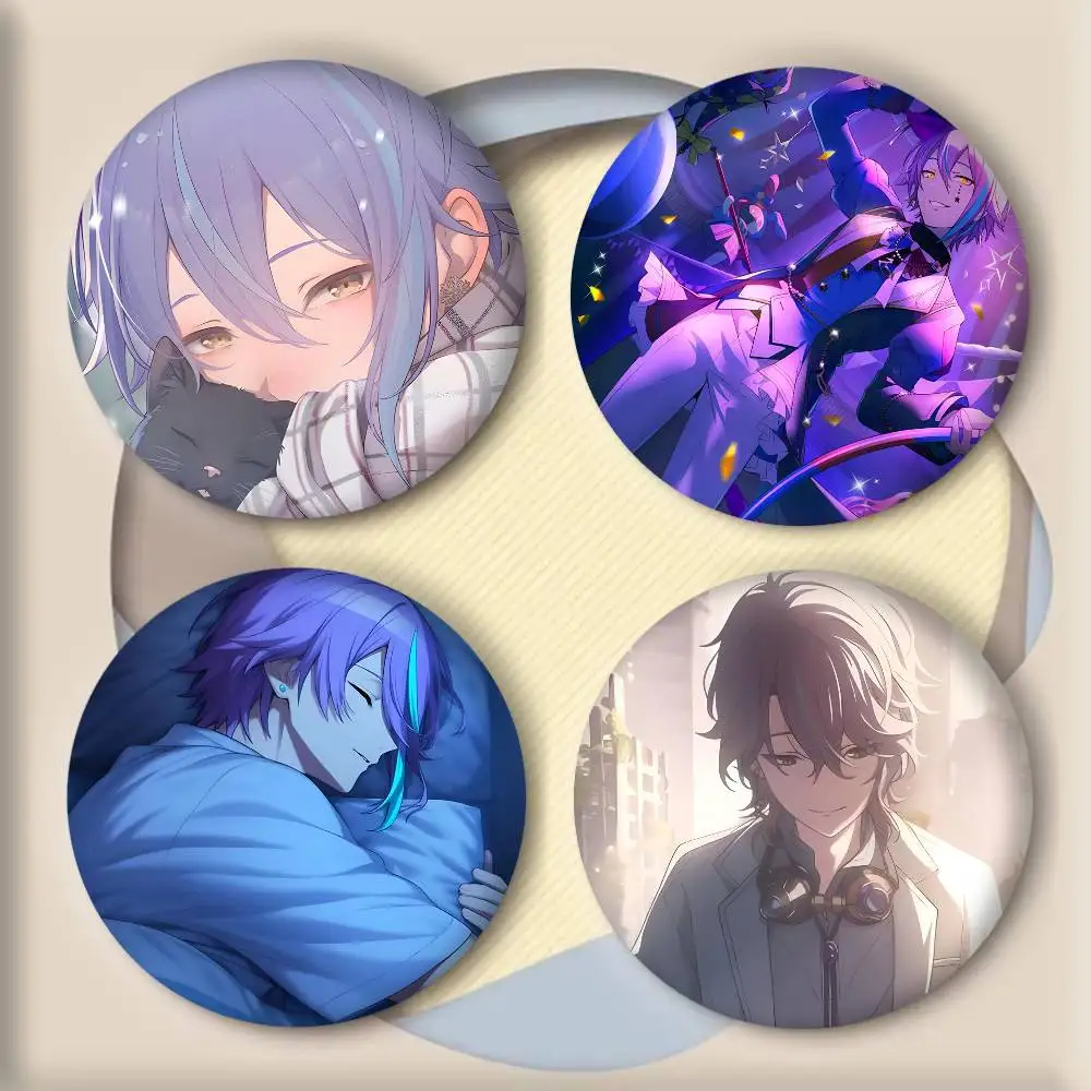 Anime Cartoon Game P-Project Sekai Kamishiro Rui Abzeichen Runde Kunstbrosche Kleidung Rucksack Accessoires Reversnadel Laserh Image