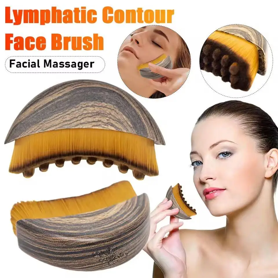 Lymphatische Kontur-Gesichtsbürste zur Lymphdrainage, Reduzierung von Schwellungen, Linderung von Müdigkeit, Gesichtsmassagegerät, Kinn- und Hautformungswerkzeug Image