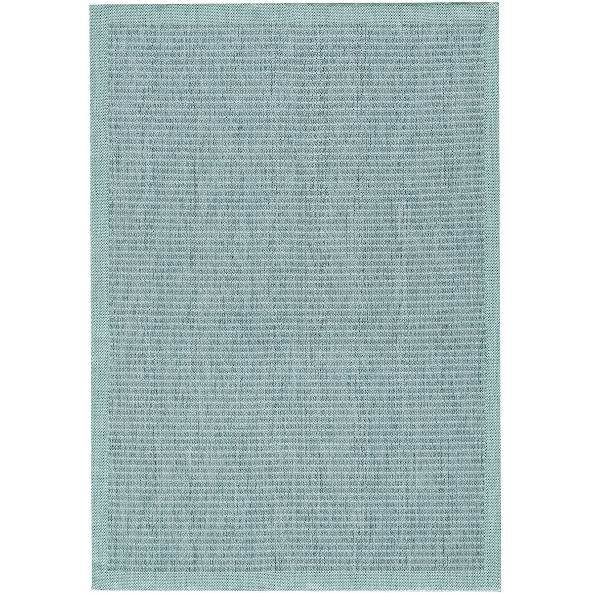 Teppich Balkon Unifarben Pflegeleicht Waschbar Strapazierfähig Terrasse Küche Blau 280x370 cm OEKO-TEX Gekettelt – ORIANA von Kadima Design Image