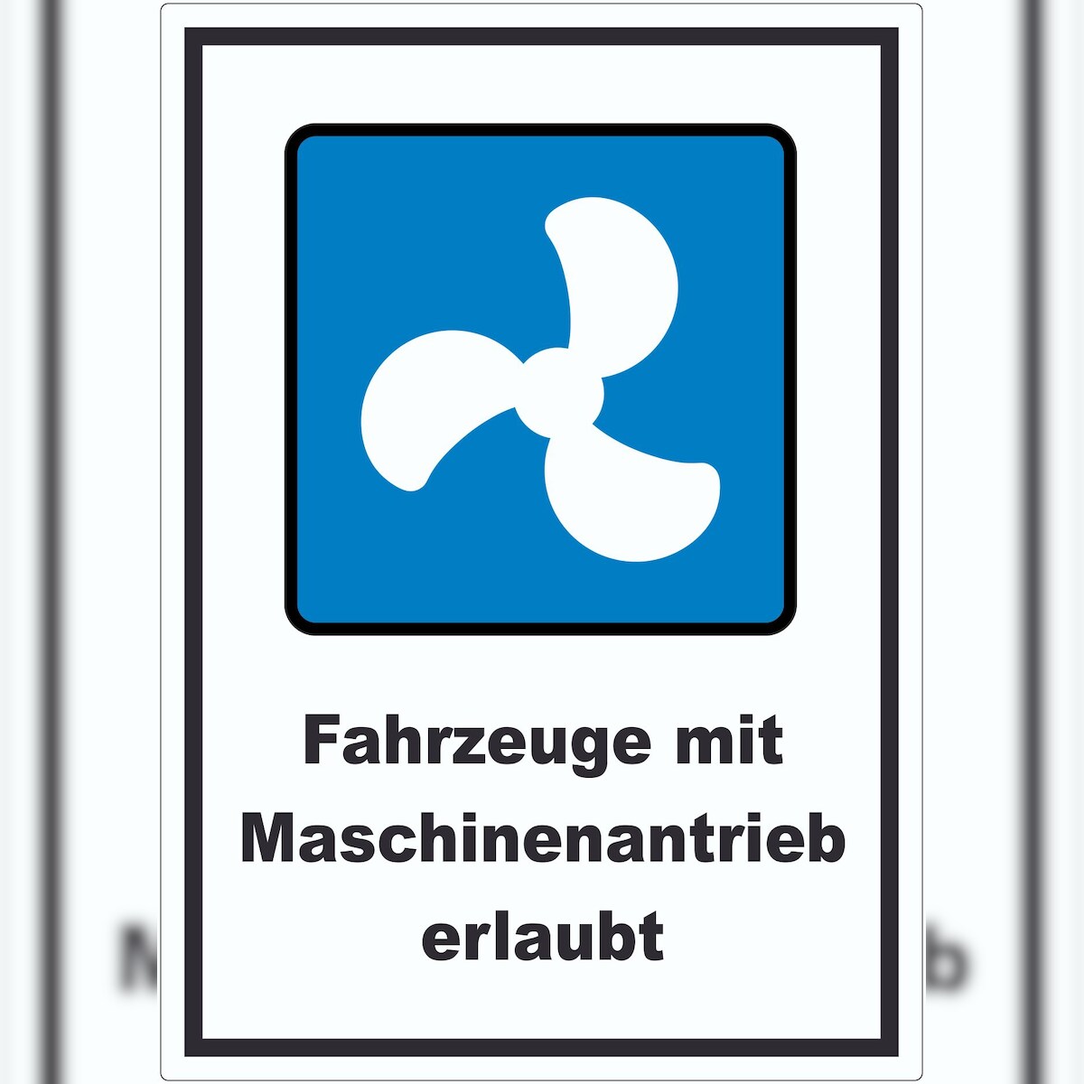 HB-Druck Motorboote erlaubt Symbol und Text Aufkleber A7 (74x105mm) Image