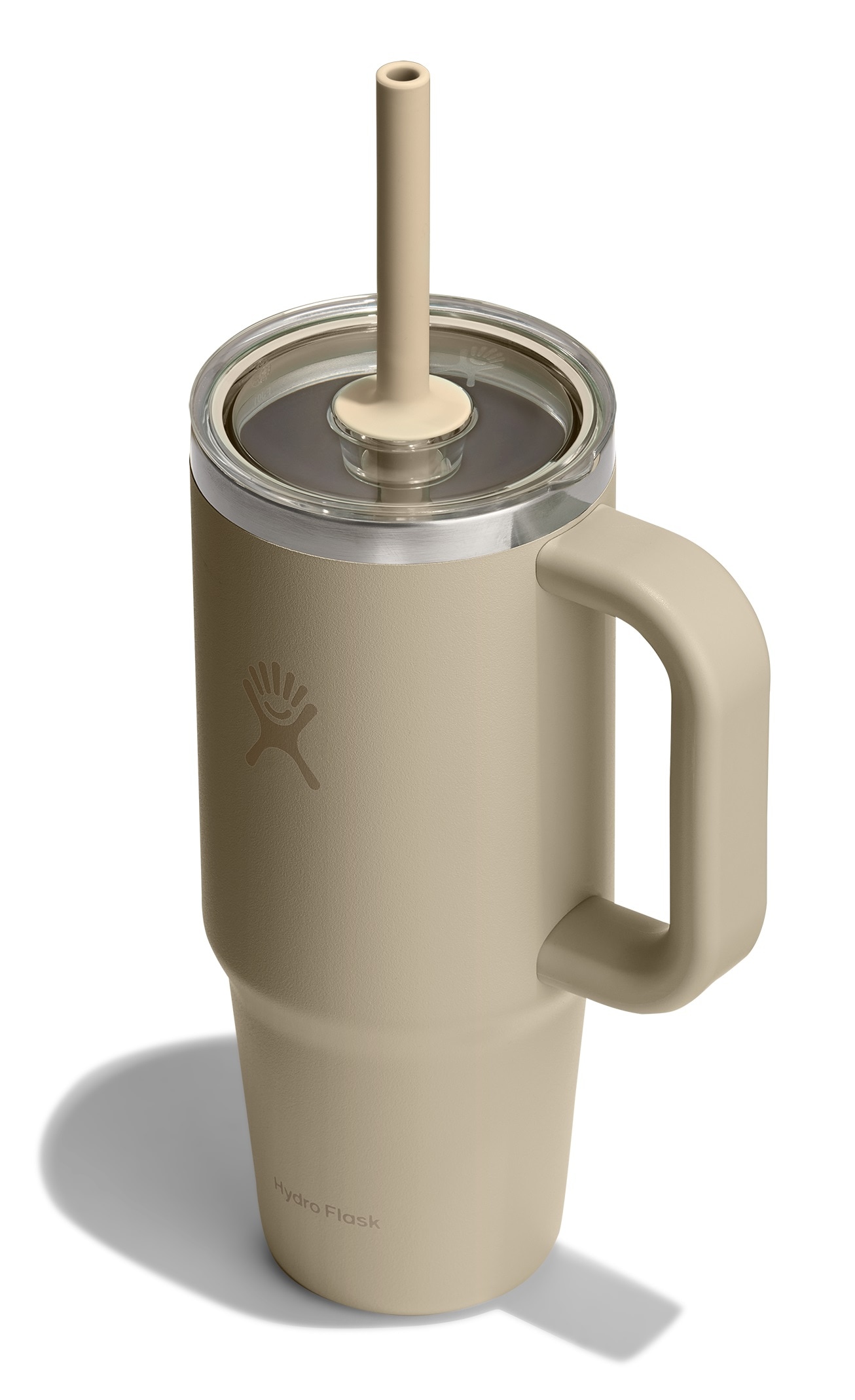 Thermobecher HYDRO FLASK "24 OZ Travel Tumbler Clear Lid, 710 ml", oat, H:29cm, Edelstahl, Trinkgefäße, Thermobecher, Kompatibel mit Eindrückzubehör der Größe Medium Image