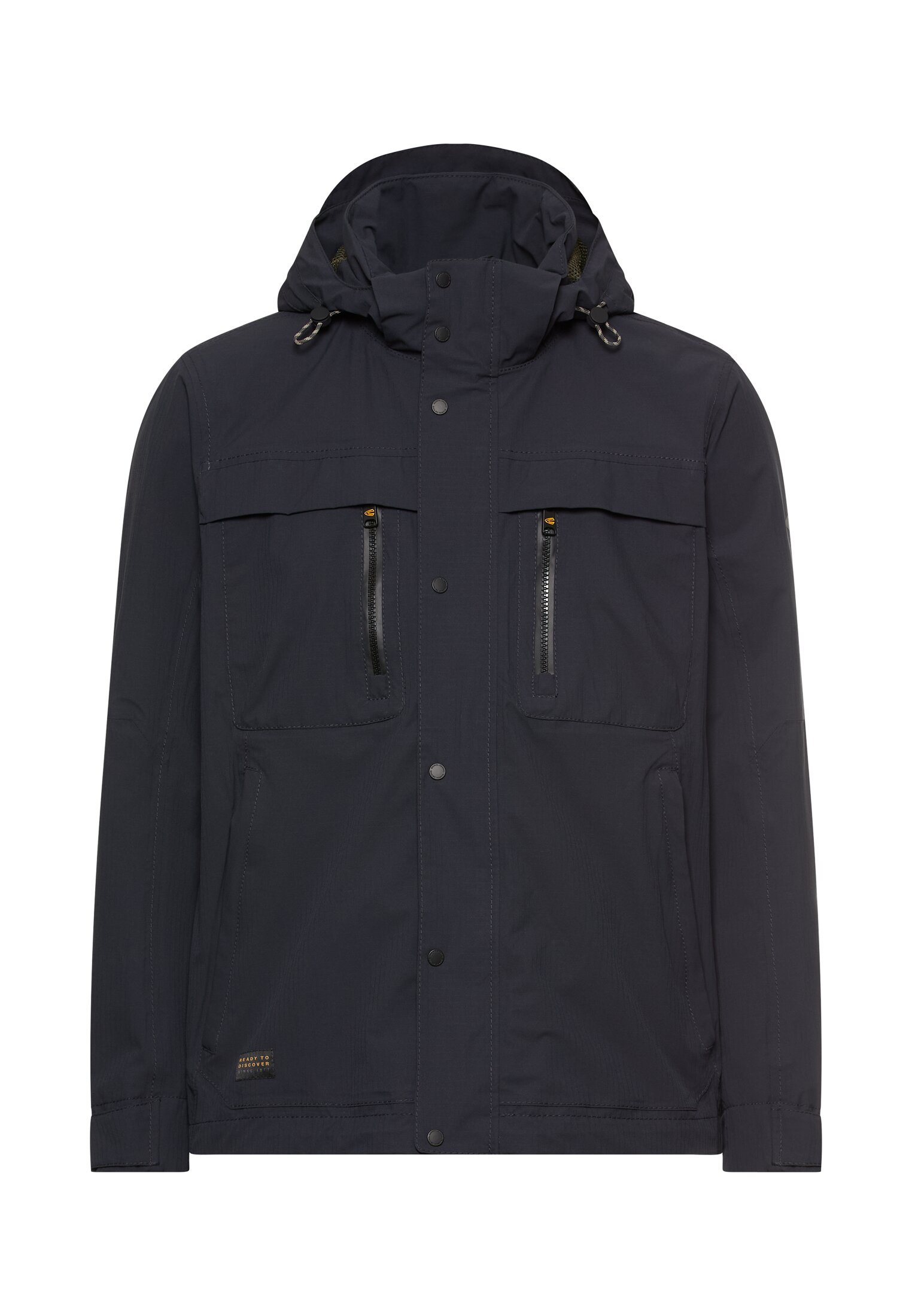 Anorak CAMEL ACTIVE, Herren, Gr. 60, schwarz navy, Web, Obermaterial: 100% Polyester, unifarben, normal Po-bedeckend, Rundhals, Jacken, mit Kapuze und Brusttaschen