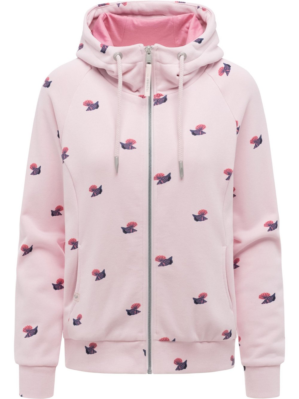 Ragwear Kapuzensweatjacke Damen rosa, L Image