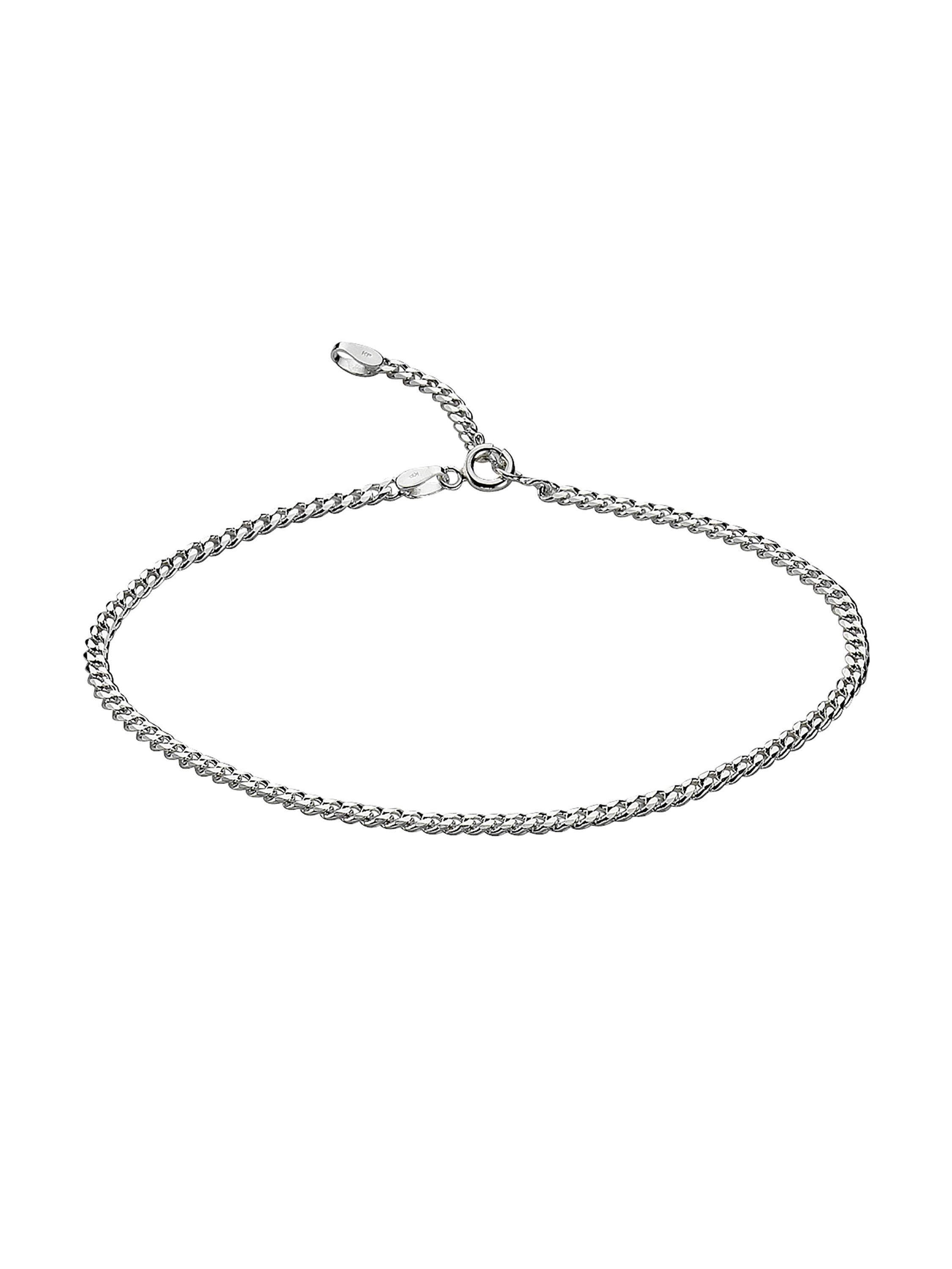 Zeeme Silber Fußkette 925 Silber 23-26cm lang