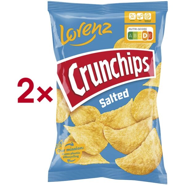 Crunchips Kurzes MHD: Kartoffelchips »Salted« 2 Stück je 150 g Image