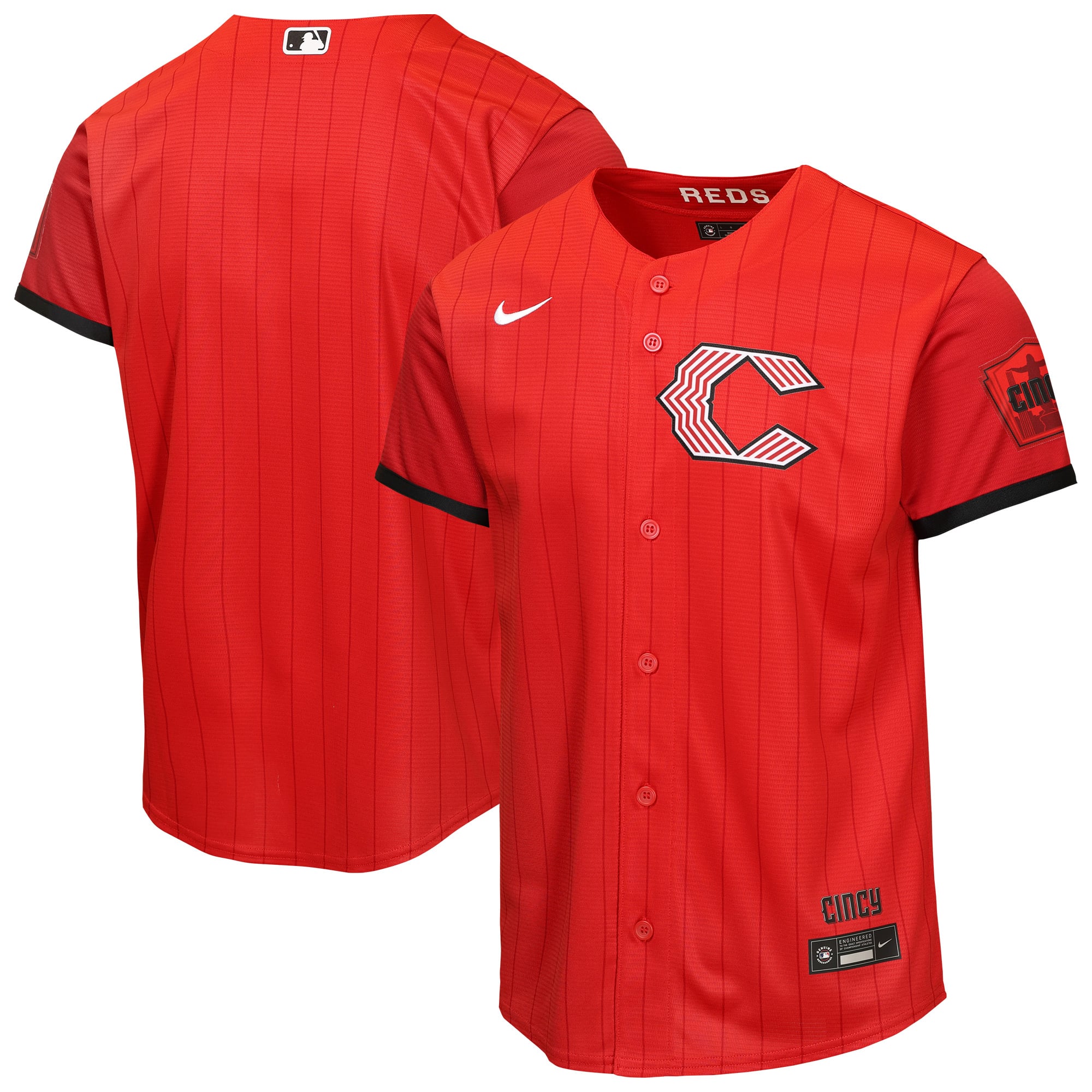 Nike Jugend-Trikot der Cincinnati Reds, City Connect Stadium 2026, rot