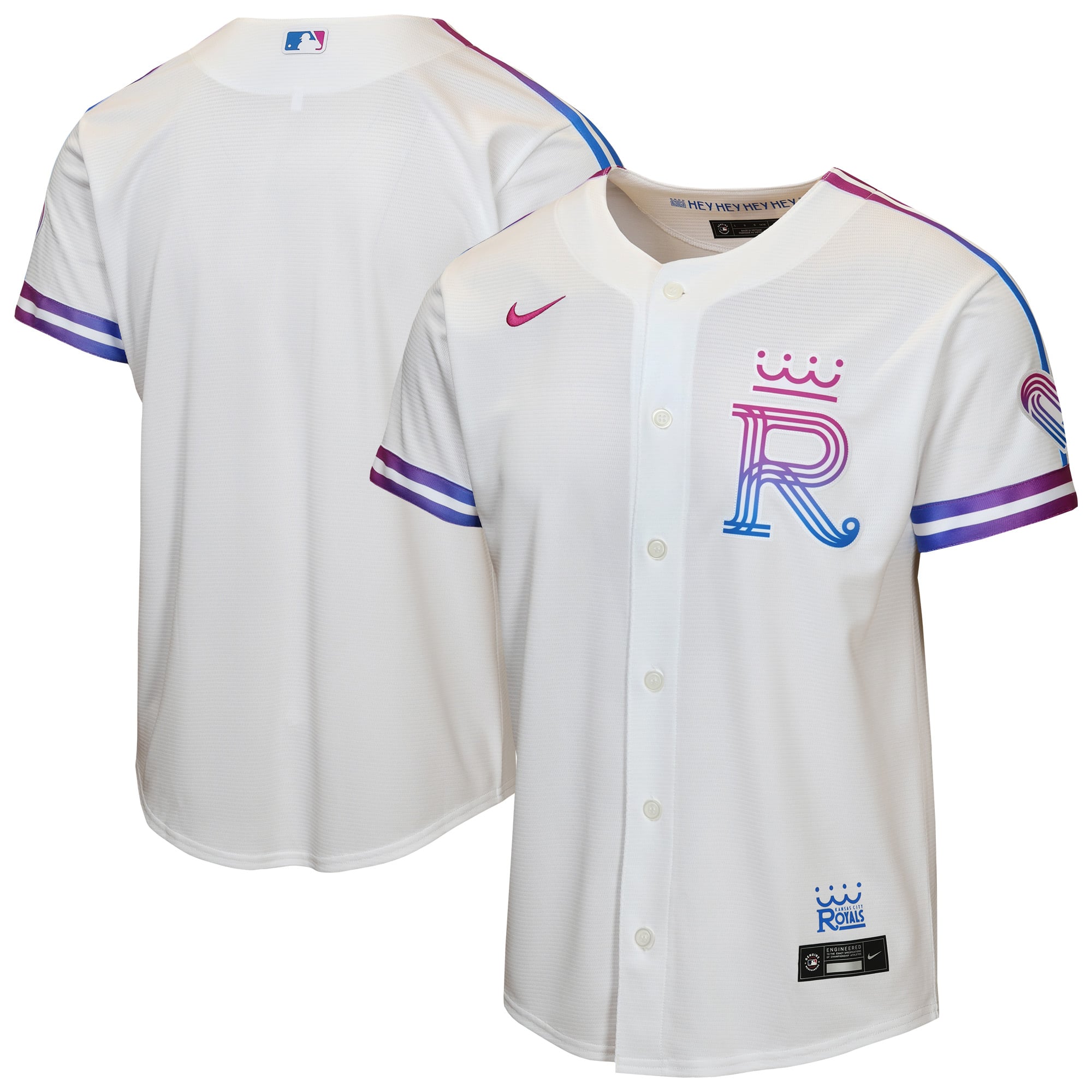 Nike Jugend-Trikot der Kansas City Royals (weiß, 2026 City Connect Stadium)