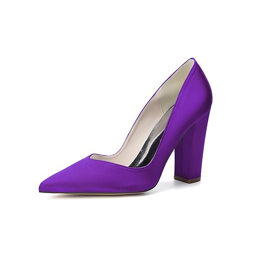Marineblaue Damenpumps mit Blockabsatz, elegante Schuhe für die Mutter der Braut bei einer Hochzeit in der Stadt, bequeme Schuhe mit spitzer Zehenpartie und mittelhohem Absatz für formelle Anlässe