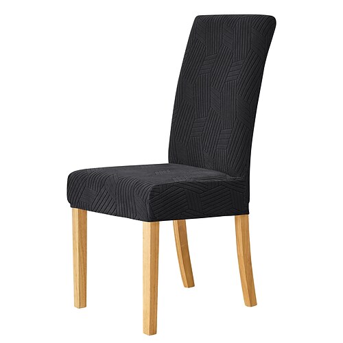 Stretch-Esszimmerstuhlüberzug aus weichem Fleece-Gewebe, maschinenwaschbar und pflegeleicht – ideal für Esszimmermöbel.