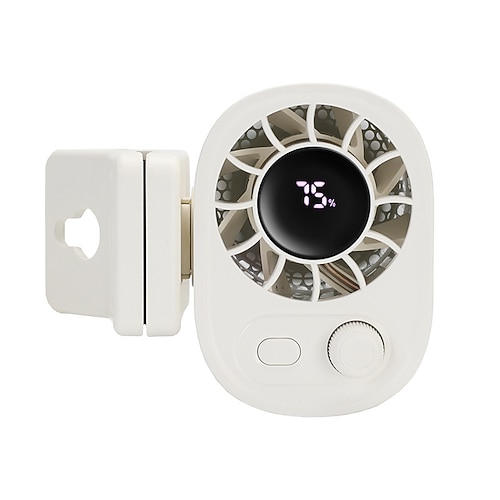 Clip-Ventilator mit LED-Anzeige, 100 Geschwindigkeitsstufen, tragbarer, per USB aufladbarer 1800-mAh-Akku – ideal für Regenschirm, Büro, Camping, Fitnessstudio, Strand, Zuhause und Auto. Image