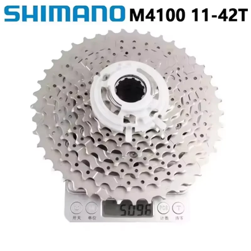 Cassetta Shimano DEORE M4100 a 10 Velocità per Bici da Montagna e Strada, Ruota Libera 11-42T, Accessori per Biciclette MTB