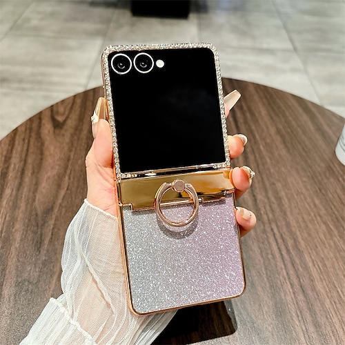 Handy Hülle Handyhüllen Für Samsung Galaxy Z Flip 7 Z Flip 7 FE Z Flip 6 Z Flip 5 Z Flip 4 Z Flip 3 Neuheit Ringhalter Cartoon Metall ABS Image