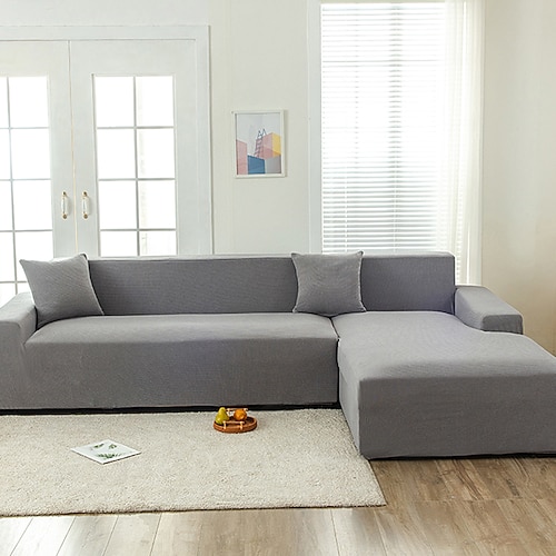 Wasserabweisender Waffelsofabezug, elastischer Couchüberzug für 1/2/3/4-Sitzer-Ecksofas und Wohnzimmermöbel Image