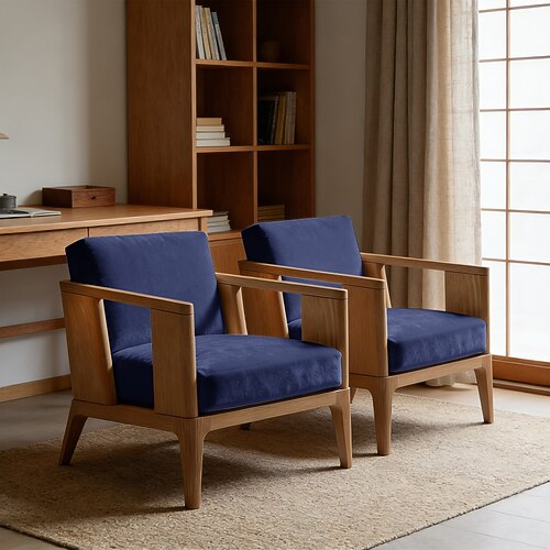 4-teiliges Set Stretch-Kissenbezüge für Terrassenmöbel, Outdoor-Sofa Ersatzbezüge für Sofas und Gartenmöbelkissen, waschbare und wiederverwendbare Möbelschutzhüllen Image