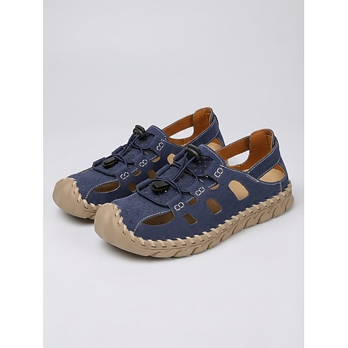 Blaue Damen-Sportsandalen – atmungsaktive Outdoor-Schuhe, geschlossene Zehen-Wandersandalen zum Hineinschlüpfen für Strand, Fluss und Reisen Sommeraktivitäten Image