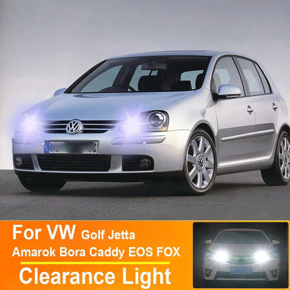 2 Pezzi Luci di Posizione a LED per Volkswagen VW Golf 4 5 6 Plus Jetta 3 4 Amarok Bora Caddy 3 4 EOS FOX Canbus T10 W5W