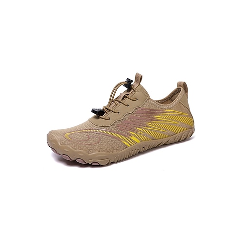 Weiße, schnelltrocknende Herren-Wasserschuhe zum Schnüren, leichte Aqua-Sneaker, rutschfeste Strandschuhe für Wassersport, Schwimmen, Strandlaufen, Küstenreisen, Surfspaziergänge und Outdoor-Abenteuer Image