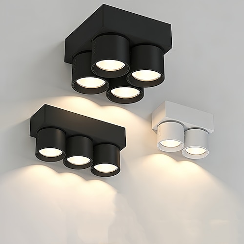Moderne LED-Deckenleuchte mit 3/4 Leuchten für Schlafzimmer, Wohnzimmer und Büro. Image