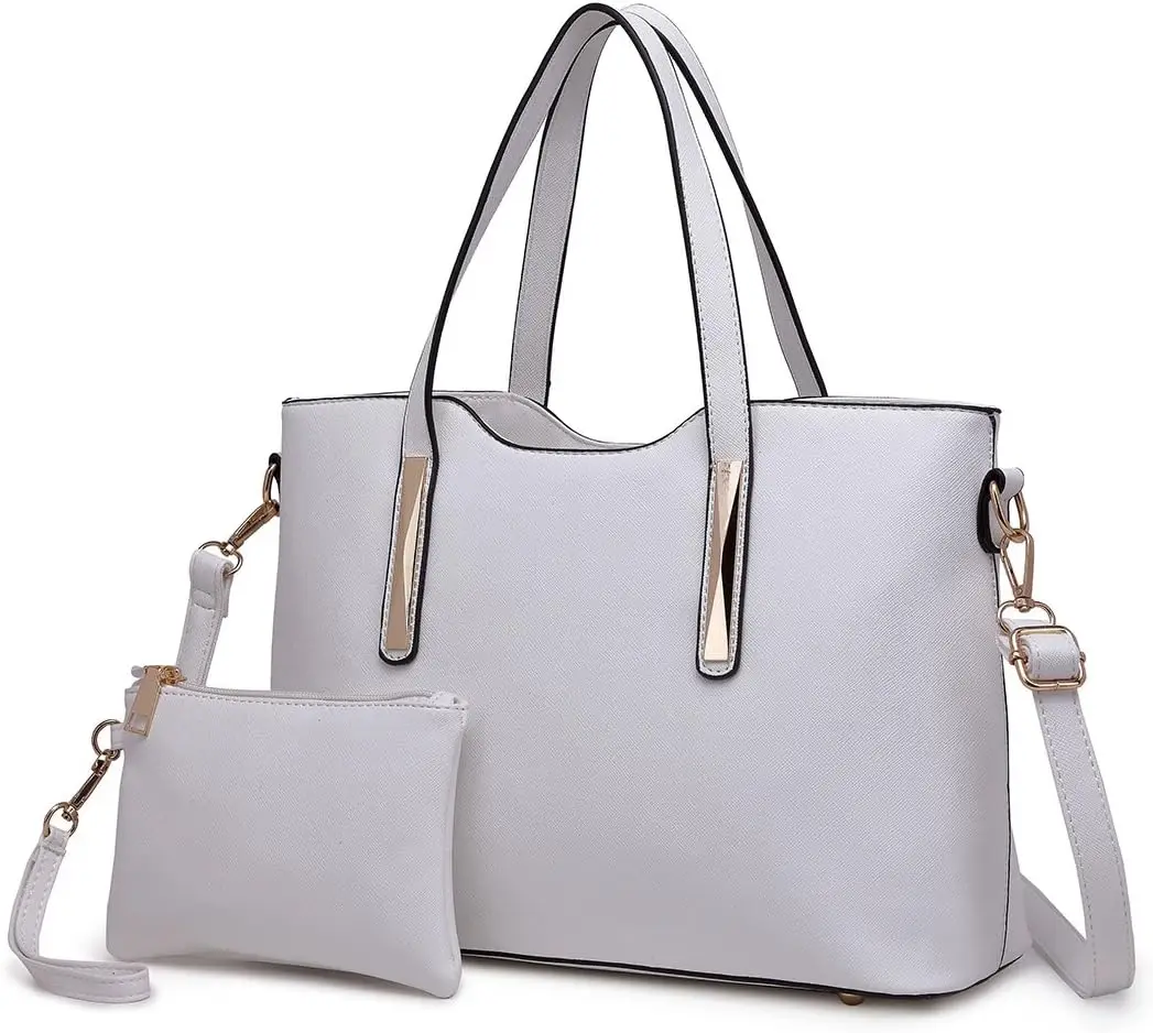 Miss Lulu Damenhandtasche mittelgroß, elegante Schulter- und Henkeltasche, 2-teiliges Shopper-Set