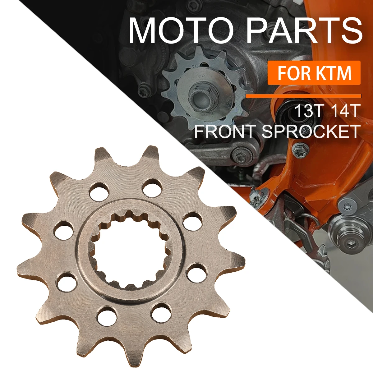 Motorrad-Vorderkettenrad 520 Kettenzahnrad 13 14 Zähne für KTM MXC XC XCF XCW EXC SX SXF 250-530 2007 2008 2009 2010-2019 Image