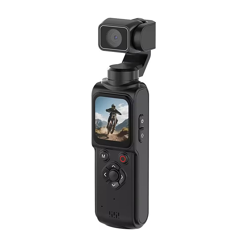 4K Ultra HD Pocket Gimbal Camera with 330° Auto Tracking Face Tracking, Handheld Action Camera with 1.72 Touch Screen, WiFi Wireless Vlog Camera for YouTube TikTok Travel, Portable Stabilizer