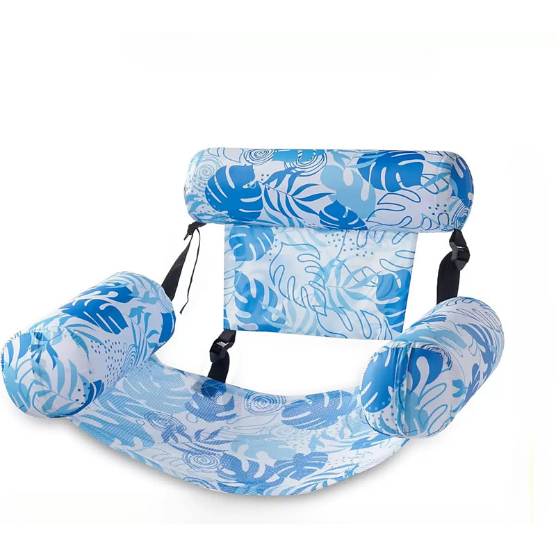 Inflatable Pool Chair Thickened Floating Lounge, PVC Oxford Fabric Water Hammock Seat with Pool Noodle Support, Adult Pool Float Lounger for Pool, Lake, Beach, Backyard Party, Summer Relax Float