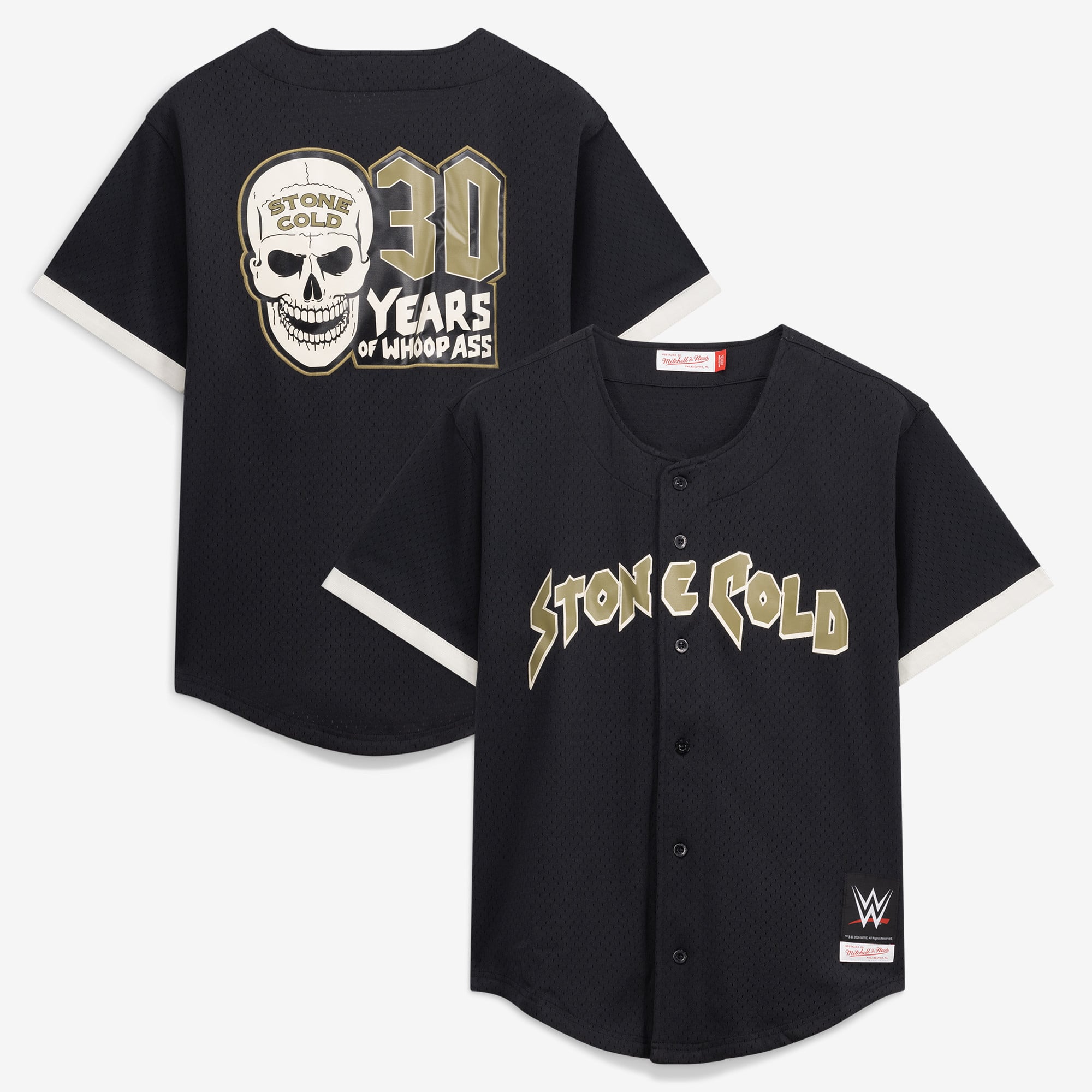 Mitchell & Ness Herren-Mesh-Trikot „Stone Cold“ Steve Austin 3:16 Day, schwarz
