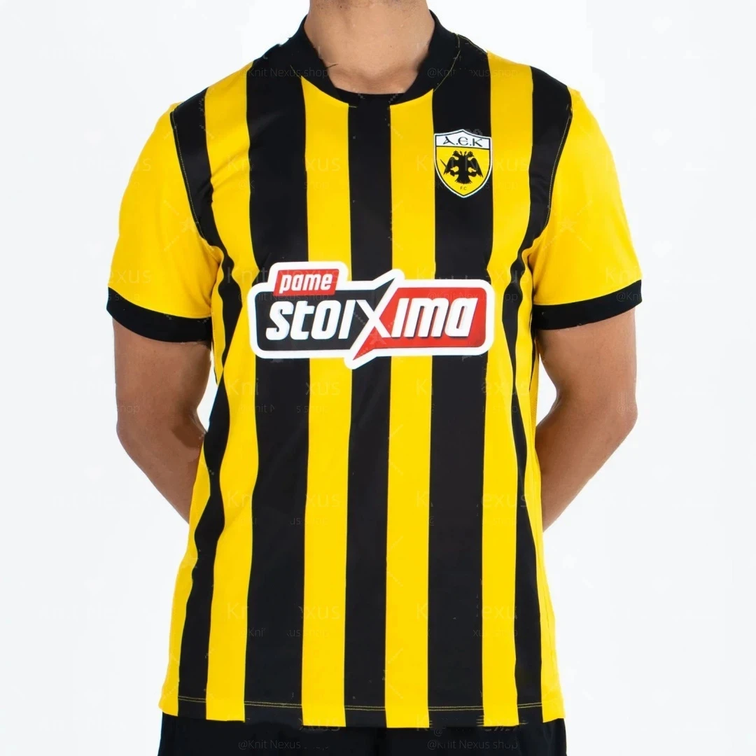 Maillot de football domicile AEK Athènes 2026 – Maillot grec sportif à séchage rapide pour homme, enfant et femme – Collection automne Y2K