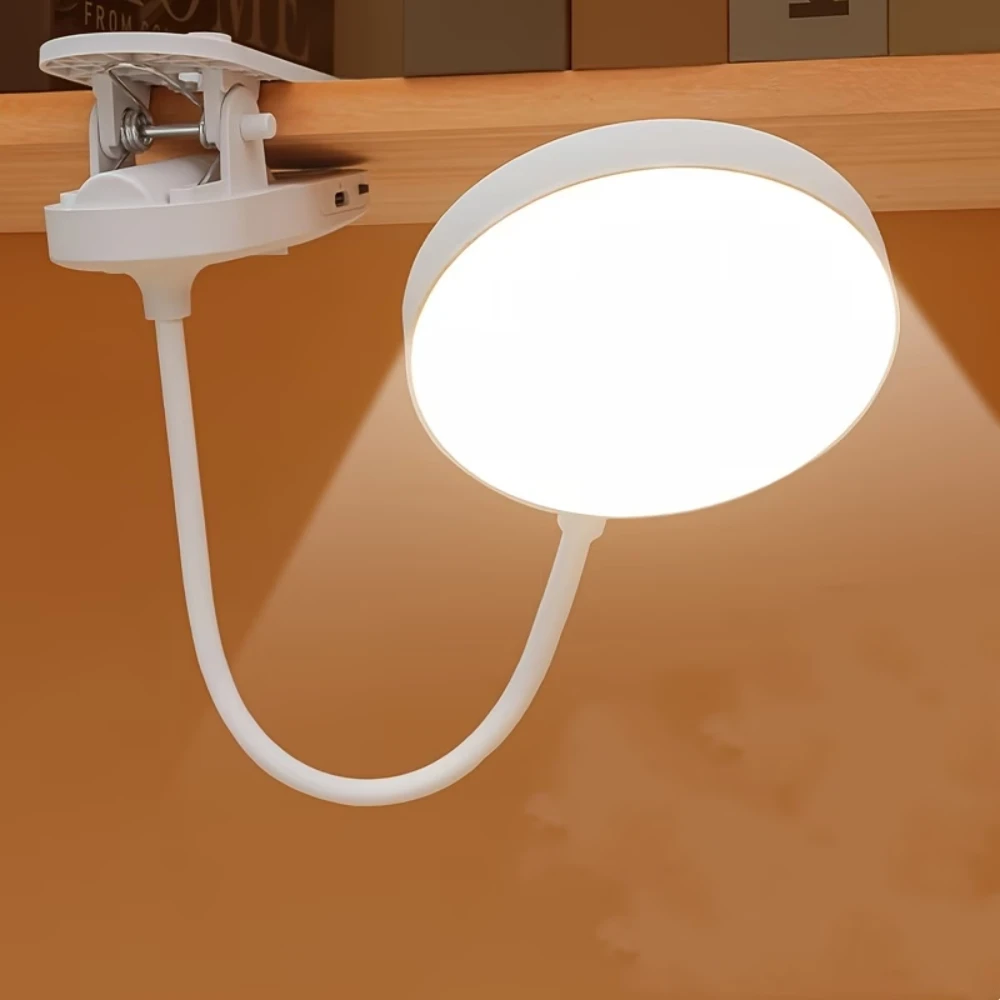 USB-betriebene LED-Tischleuchten, wiederaufladbare dimmbare Schreibtischlampe mit Clip, tragbare LED-Leselampe für Studium, Büro, Schlafzimmer