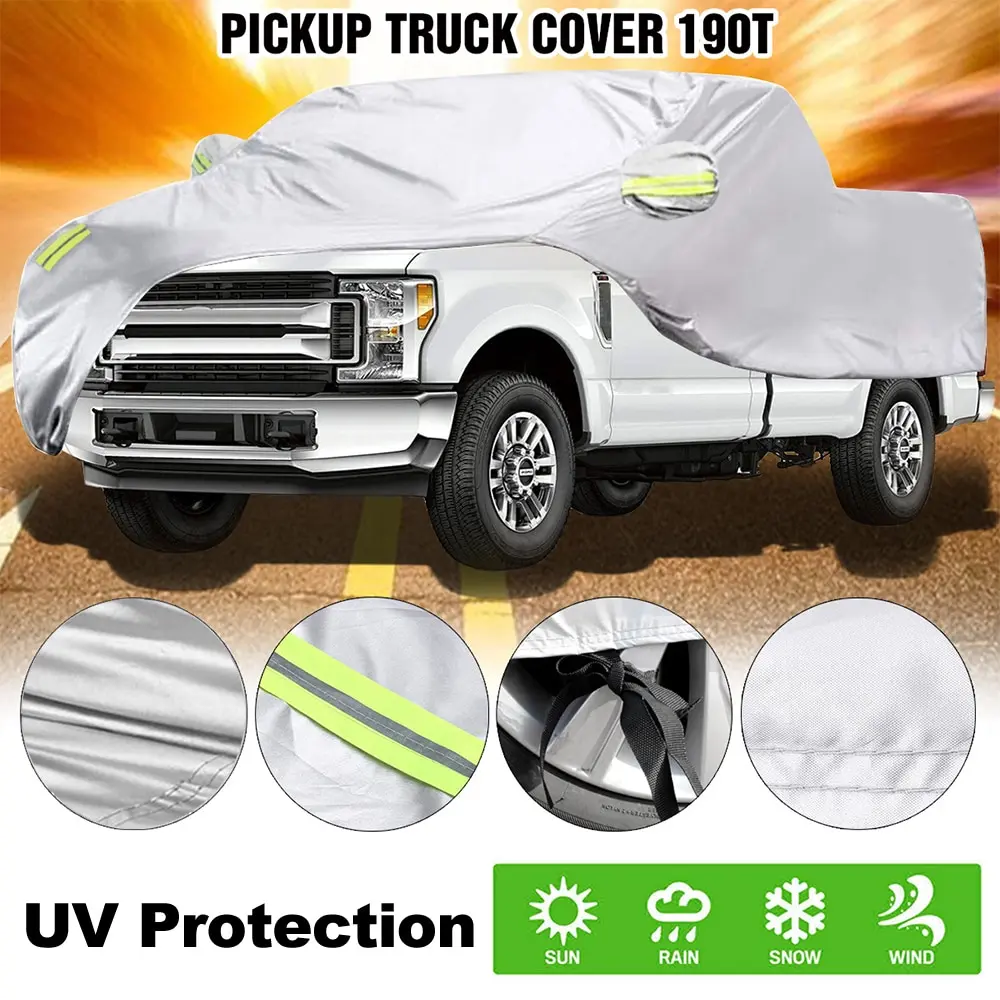 Ganzjahres-Auto abdeckung LKW-Abdeckung für Pickup gegen Staub abfälle wind dichter UV-Schutz 170t für Ford Raptor F150 F250 GMC Image