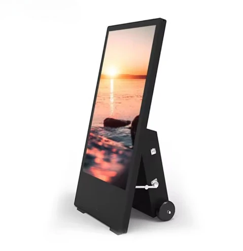 Outdoor-Kiosk mit Hoher Helligkeit, IP65 Wasserdicht, Freistehend, Stromversorgter Mobiler Werbe-Mediaplayer-Bildschirm Image