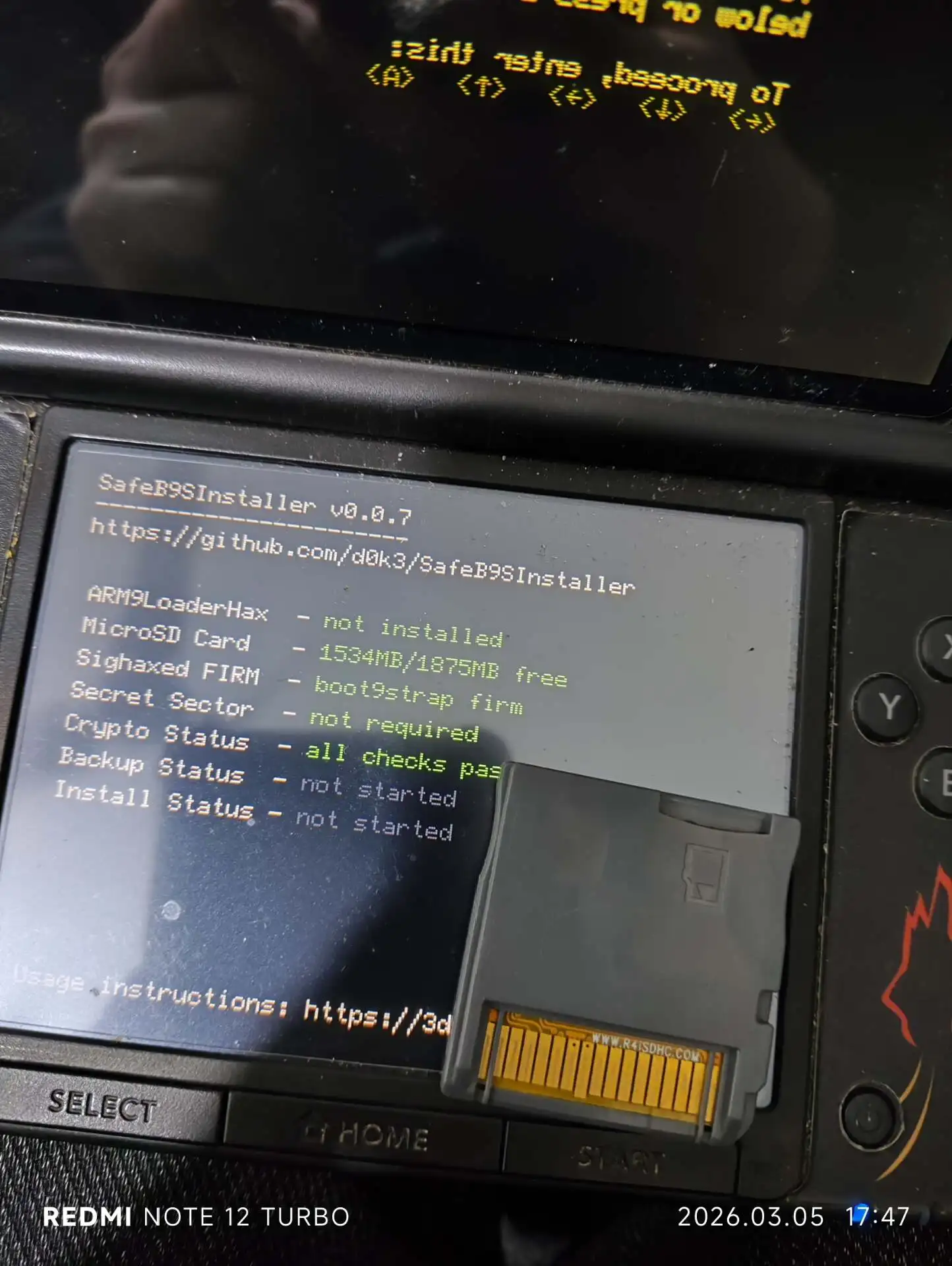 3DS-Flashcart, R4-Flashcart, NDS-Flashcart, B9S-Flashcart mit Magnet, hergestellt aus gebrauchten Flashcarts der Com-Version, Provii Image
