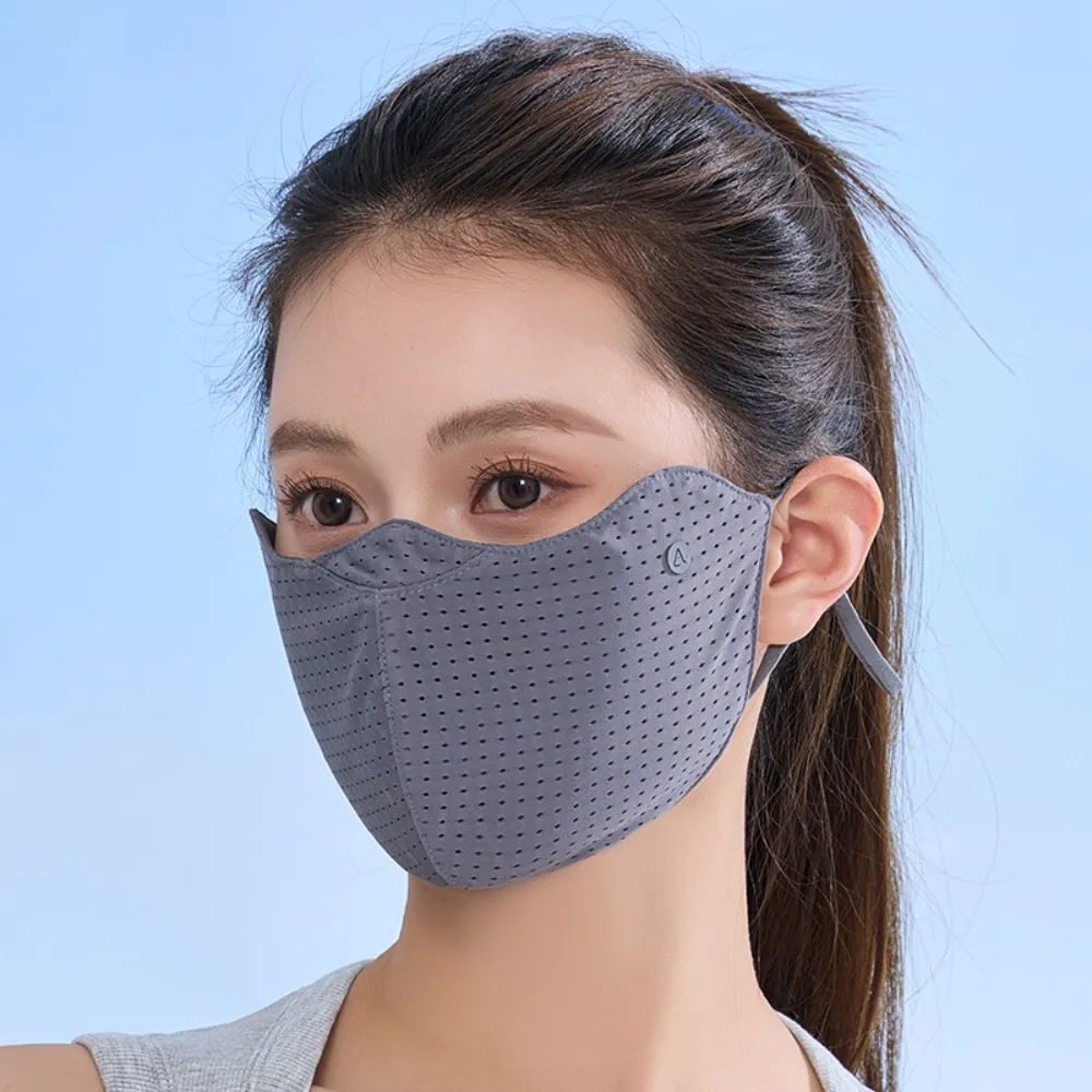 Neue atmungsaktive Eisseidenmaske, Anti-UV, waschbar, Anti-Sonnen-Maske, staubdichte Netz-Sonnenschutzmaske für Outdoor-Sportarten Image