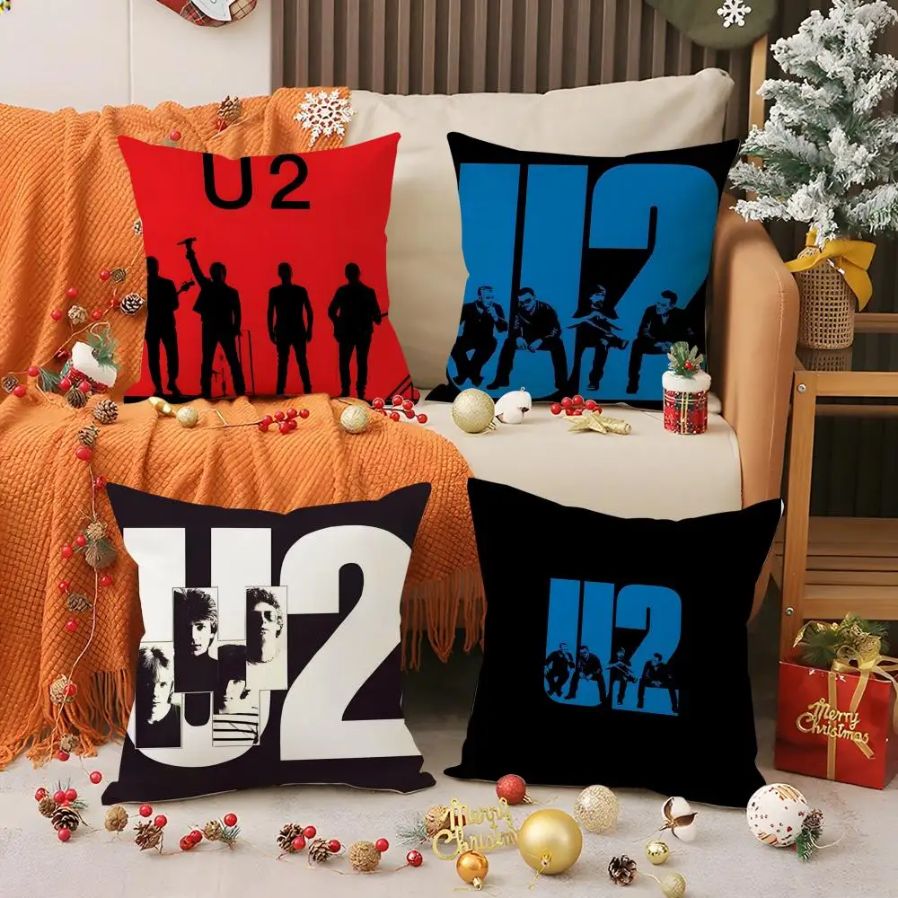 Rock Band U-U2 Cooler Kissenbezug, bedruckter Kissenbezug für Wohnzimmer, Sofa, Kissenbezug, Schlafzimmer, Raumdekoration
