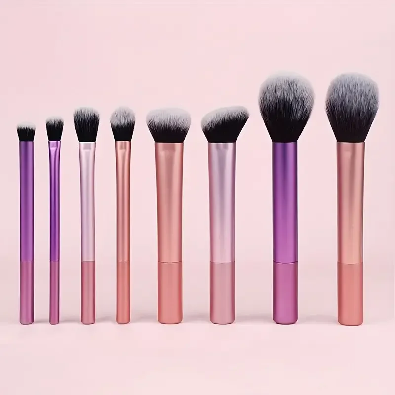 8-teiliges professionelles Make-up-Pinsel-Set, weiche synthetische Haare, Make-up-Pinsel für Foundation, Rouge, Lidschatten, Kosmetik-Make-up-Tools Image