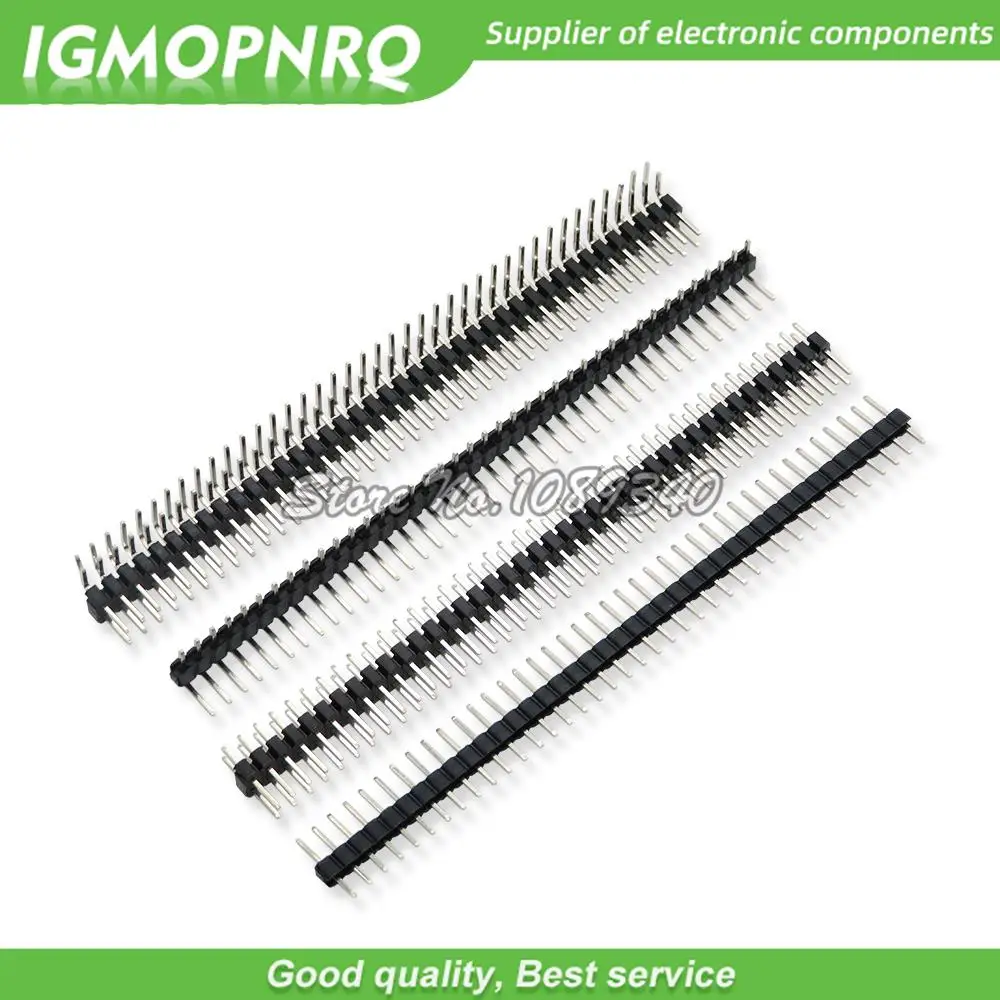 10 teile/los 40 Pin 1x40 2x40 einzelne zweireihige Stecker 2,0 zerbrechliche Pin Header Anschluss leiste für Arduino schwarz 2,0mm 90 Grad Image
