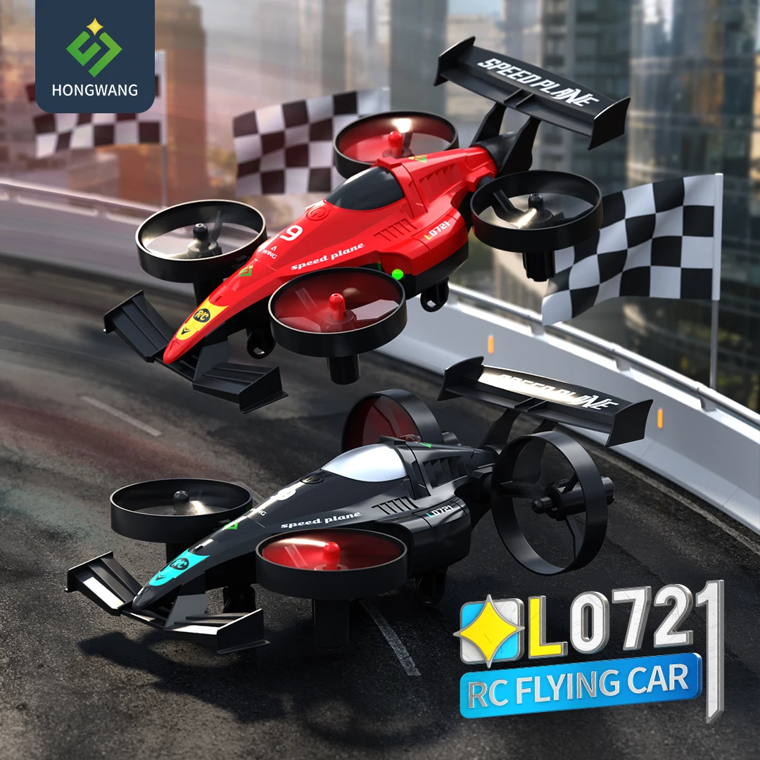 2-in-1 Land- und Luft-Dual-RC-Quadcopter & RC-Drift-Auto 2.4G Ferngesteuertes Flugzeug mit Ein-Tasten-Rollfunktion 360° ° Elektrische RC-Spielzeuge zum Umklappen Image