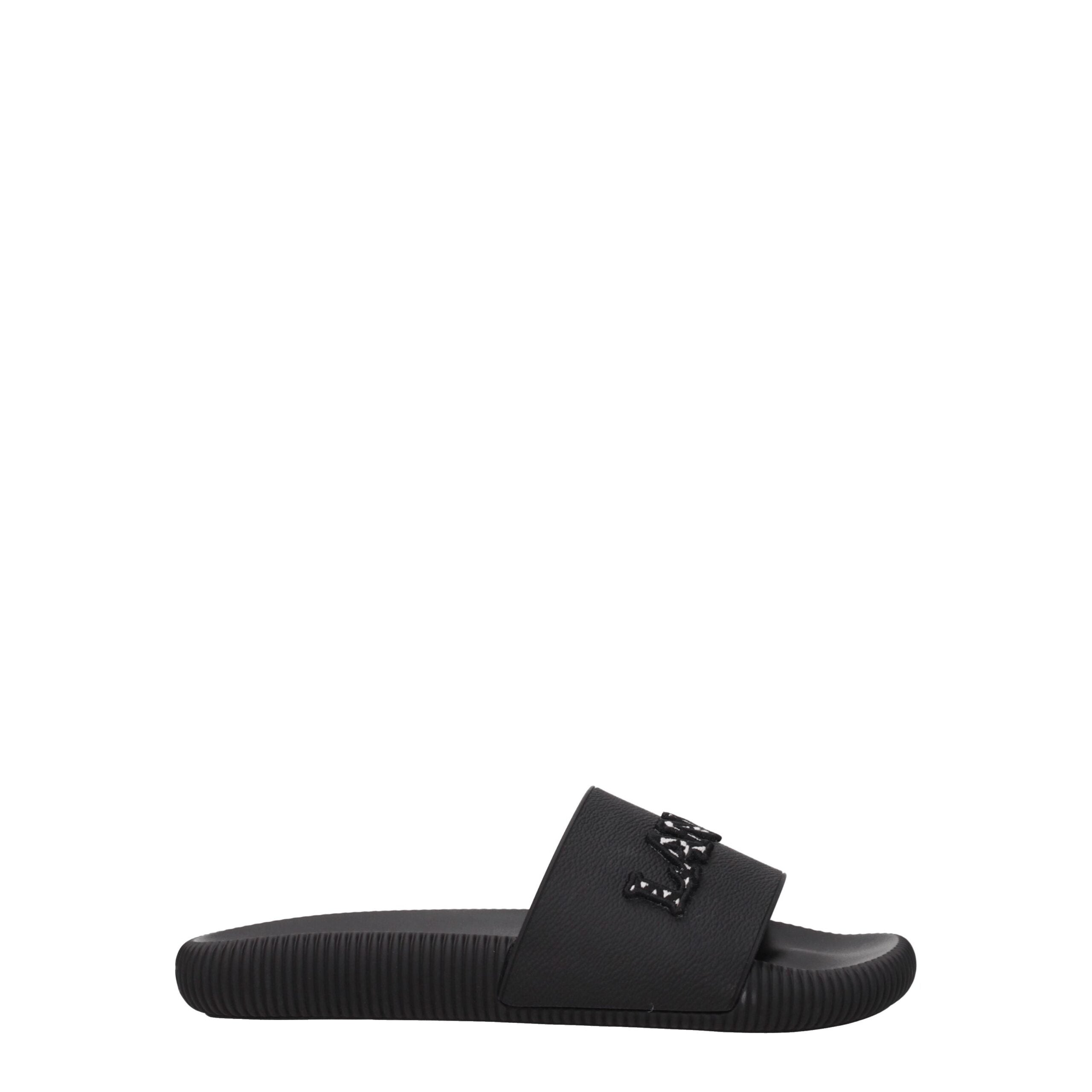Lanvin Schwarze Baumwollslipper EU 37