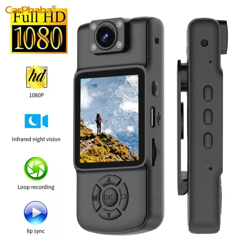Mini Telecamera Indossabile KC5G 1080P HD, Videocamera Sportiva con Visione Notturna, Registratore Video Digitale, Bodycam da 1,54 Pollici, Piccola Videocamera per Polizia 2MP