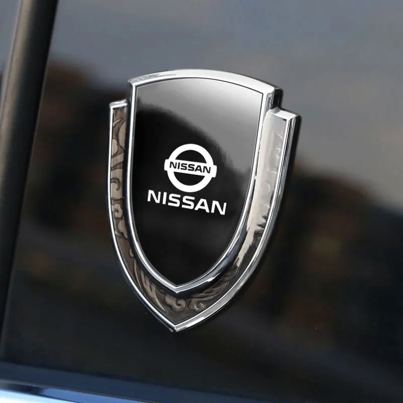 Emblema 3D in Metallo per Parafango Laterale e Bagagliaio Auto, Adesivo per Nissan Rogue, Pathfinder, X-Trail, GTR, Note, Qashqai, Juke, Patrol