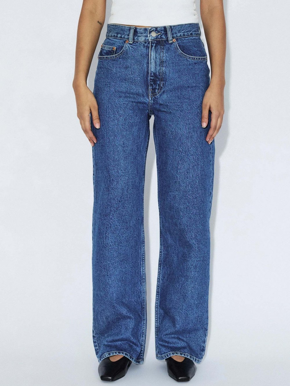 Dr. Denim Jeans – Echo High Straight Damen medium stone, 28-30 Image
