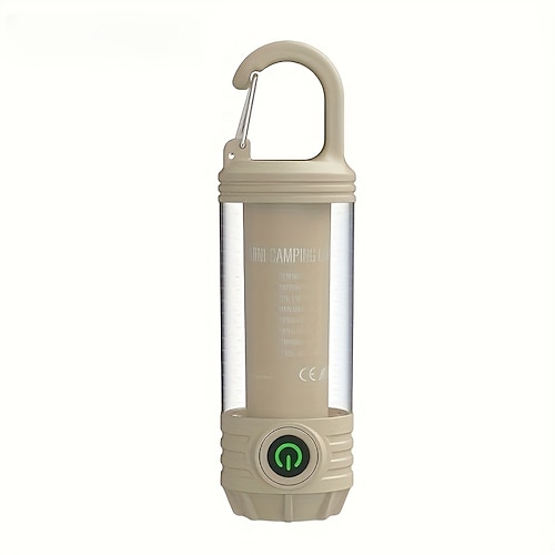 LED-Campinglaterne und Taschenlampe 2-in-1, 6 Leuchtmodi, mehrfarbige RGB-Ambientelampe, wiederaufladbare, tragbare Hängeleuchte mit Haken für Zelte, ideal für Wanderungen, Notfälle und Camping, grün Image